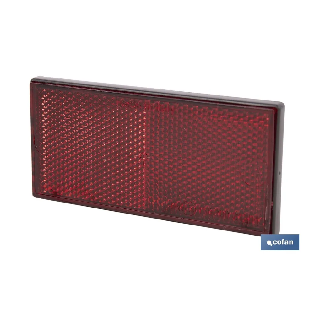 CATADIÓPTRICO RECTANGULAR ROJO 106 X 50 MM ADHESIVO