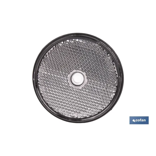 CATADIÓPTRICO REDONDO BLANCO Ø60 MM CON AGUJERO SIN TORNILLO