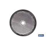 CATADIÓPTRICO REDONDO BLANCO Ø60 MM CON AGUJERO SIN TORNILLO