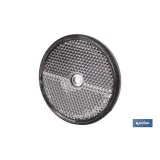 CATADIÓPTRICO REDONDO BLANCO Ø60 MM CON AGUJERO SIN TORNILLO