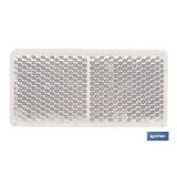 CATADIÓPTRICO RECTANGULAR BLANCO 71 X 35 MM CON ADHESIVO