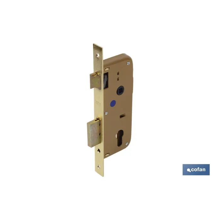 Cerradura Embutir+cerradero D85 E45- Níquel (P/Madera)