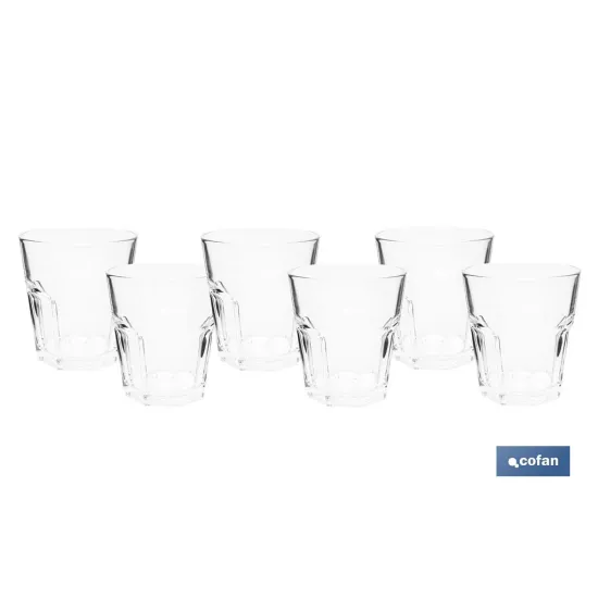 PACK 6 UDS VASO AGUA 30,5 CL MODELO LUBLIN