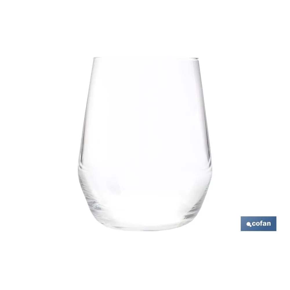 PACK 6 VASOS DE AGUA VIDRIO 38 CL MODELO ÁGATA