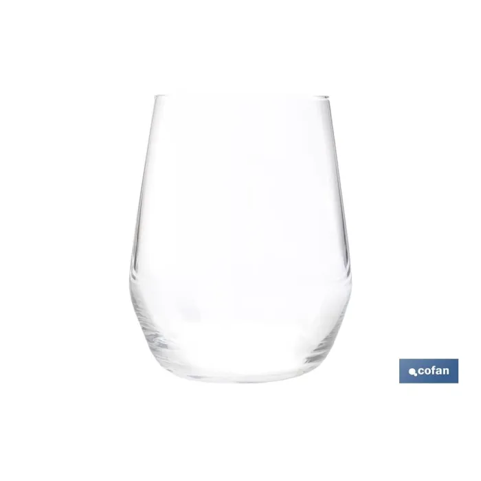 PACK 6 VASOS DE AGUA VIDRIO 38 CL MODELO ÁGATA