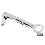 SACACORCHOS DE ACERO INOXIDABLE CON ABRIDOR 14 CM