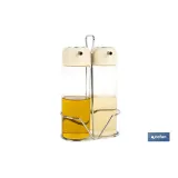 SET DE ACEITERA Y VINAGRERA  GAMA LAUREL COLOR BEIGE