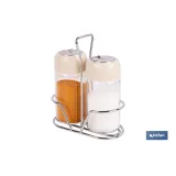 SET DE SALERO Y PIMENTERO GAMA LAUREL COLOR BEIGE
