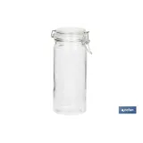 SET 4  FRASCOS CRISTAL+ CLIP ACERO 2100ML,1500ML,1150ML,750ML