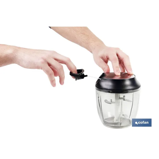 PICADORA MANUAL, TAPA Y ACCESORIO BATIDOR 900 ML