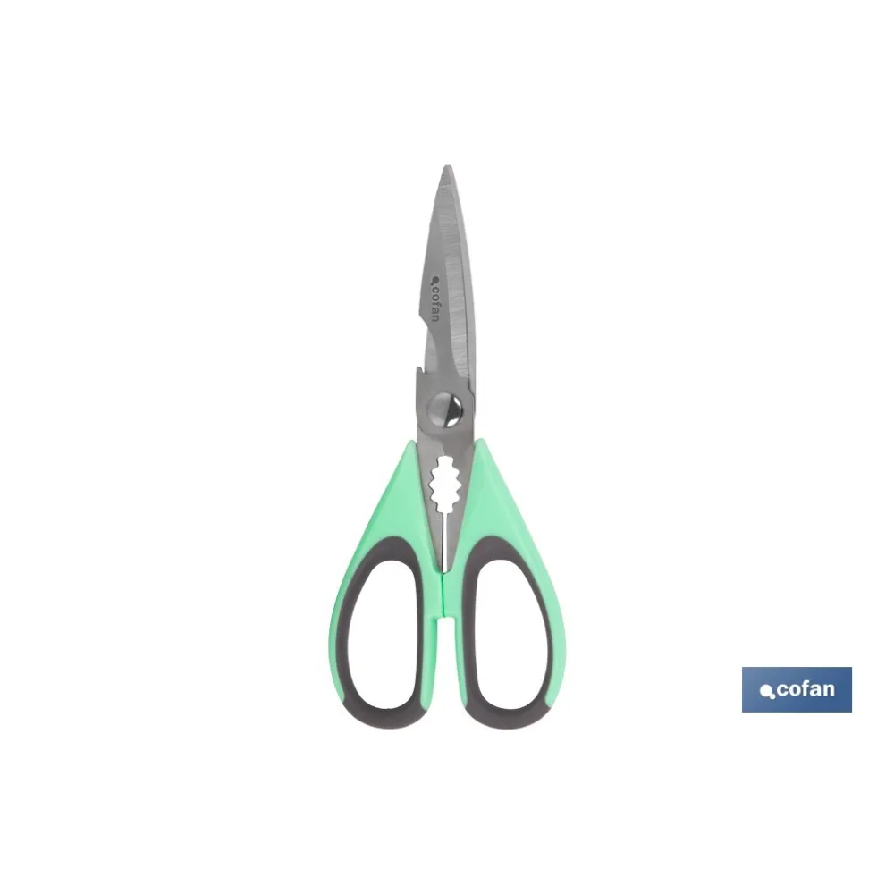 TIJERAS VERDES DE ACERO INOX. MODELO SENA 22 CM