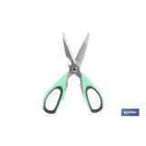 TIJERAS VERDES DE ACERO INOX. MODELO SENA 22 CM