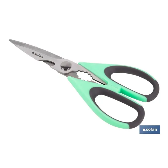 TIJERAS VERDES DE ACERO INOX. MODELO SENA 22 CM