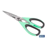 TIJERAS VERDES DE ACERO INOX. MODELO SENA 22 CM