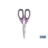 TIJERAS MORADAS DE ACERO INOX. MODELO SENA 22 CM