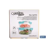 SET DE 2 RECIPIENTES DE BOROSILICATO MODELO AGATHA 520 ML - 800 ML
