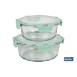 SET DE 2 RECIPIENTES DE BOROSILICATO MODELO AGATHA 620 ML - 950ML