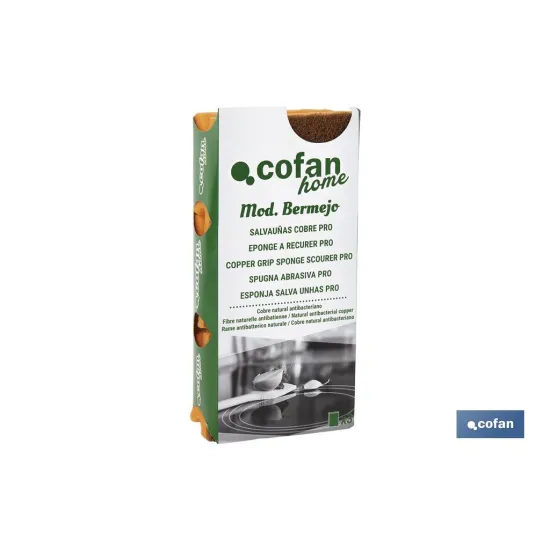 PACK DE 3 ESTROPAJOS SALVAUÑAS COBRE PRO ANTIBACTERIANO NATURAL