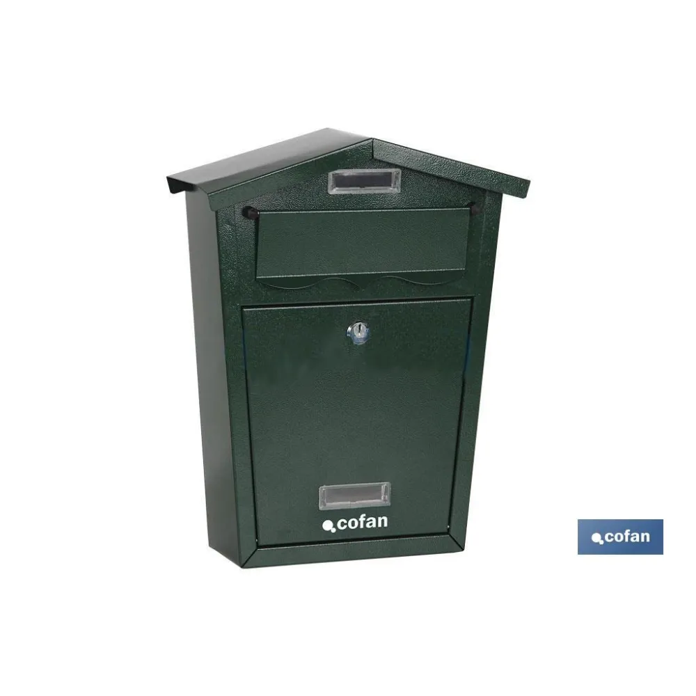 BUZÓN CORREO EXTERIOR VERDE MODELO LETTER 320x215x85mm