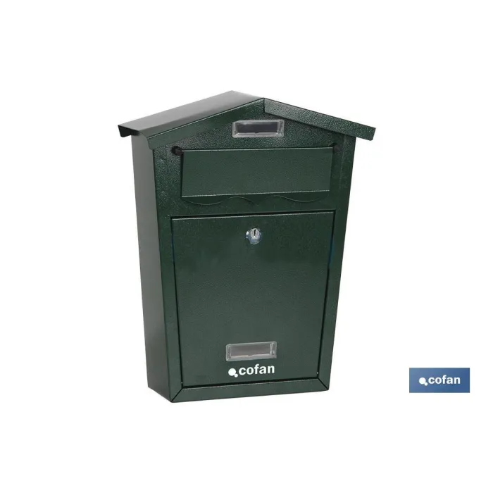 BUZÓN CORREO EXTERIOR VERDE MODELO LETTER 320x215x85mm