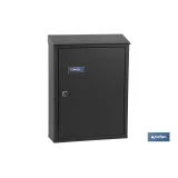BUZÓN CORREO EXTERIOR NEGRO MODELO POST 385x290x100mm