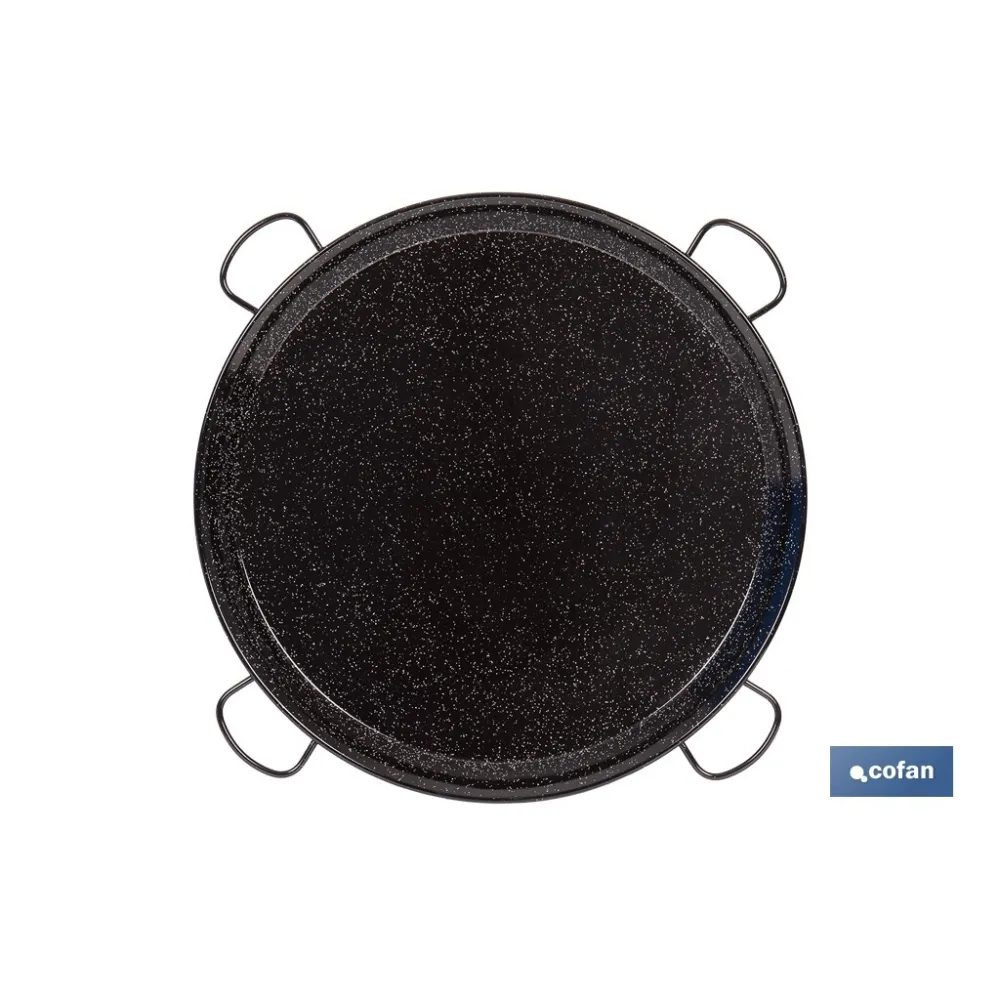 PAELLERA ACERO ESMALTADA Ø80cm (4 asas)