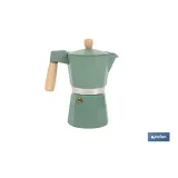 CAFETERA ITALIANA DE INDUCCIÓN VERDE 6 TAZAS