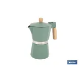 CAFETERA ITALIANA DE INDUCCIÓN VERDE 6 TAZAS
