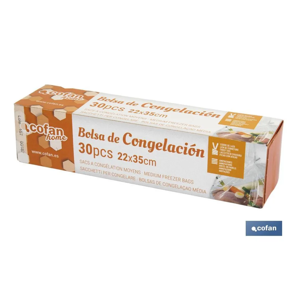 BOLSAS DE CONGELACIÓN MEDIANA 22 X 35 30UDS