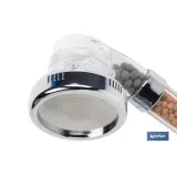MANGO DE DUCHA IÓNICA CON ESFERAS MINERALES TRES FUNCIONES MODELO RELAX