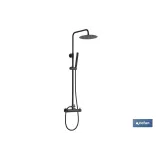 COLUMNA DUCHA NEGRA CON GRIFO MONOMANDO  80-140