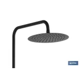 COLUMNA DUCHA NEGRA CON GRIFO MONOMANDO  80-140