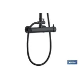 COLUMNA DUCHA NEGRA CON GRIFO MONOMANDO  80-140