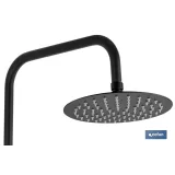 COLUMNA DE DUCHA NEGRA CON GRIFO TERMOSTATICO 90-1,40 CM