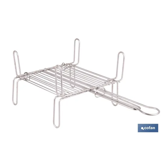 PARRILLA DOBLE INOX 300 X 300MM