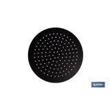 CABEZAL DE DUCHA REDONDO EXTRAFINO DE ACERO INOXIDABLE 304 NEGRO MATE Ø24,5 CM