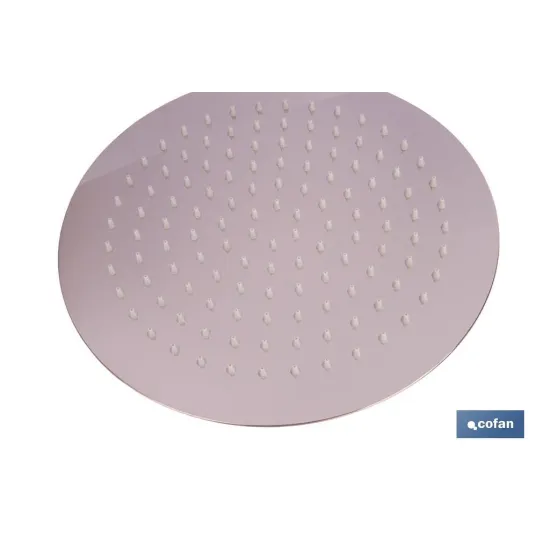 CABEZAL DE DUCHA REDONDO EXTRAFINO DE ACERO INOXIDABLE 304 Ø24,5 CM