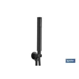 CONJUNTO DE DUCHA EMPOTRADA MONOMANDO REDONDA NEGRO MATE