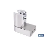 SOPORTE DE DUCHA PARA PARED COLOR CROMO ABS