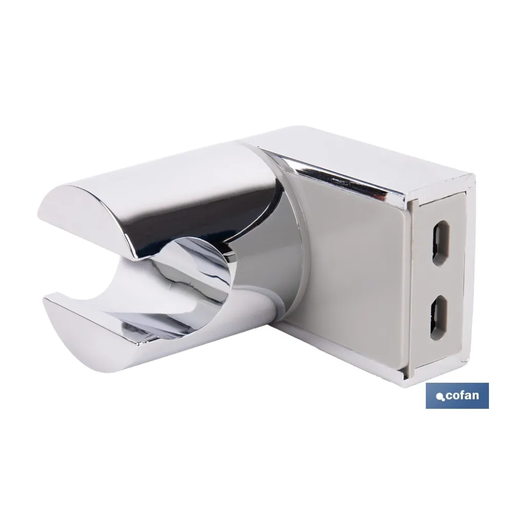 SOPORTE DE DUCHA PARA PARED COLOR CROMO ABS