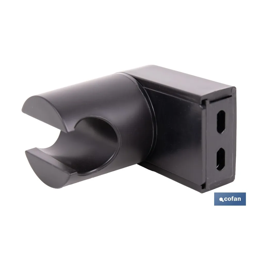 SOPORTE DE DUCHA PARA PARED COLOR NEGRO ABS