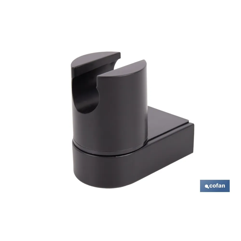 SOPORTE DE DUCHA PARA PARED COLOR NEGRO ABS