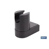 SOPORTE DE DUCHA PARA PARED COLOR NEGRO ABS