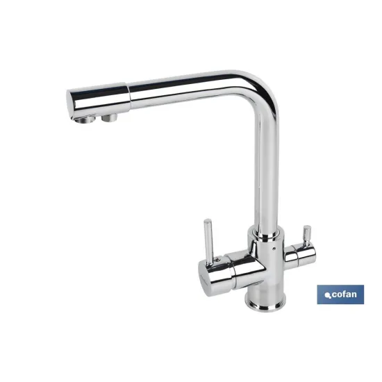GRIFO DE COCINA MONOMANDO 3 VÍAS ADAPTABLE PARA OSMOSIS
