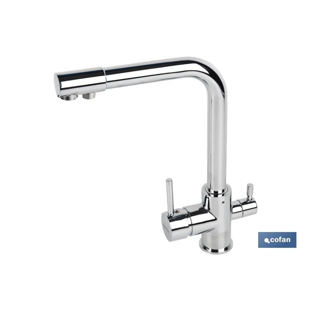 GRIFO DE COCINA MONOMANDO 3 VÍAS ADAPTABLE PARA OSMOSIS