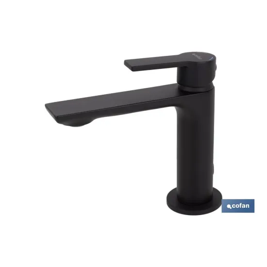 GRIFO MONOMANDO LAVABO NEGRO MATE  25mm MODELO KERCH