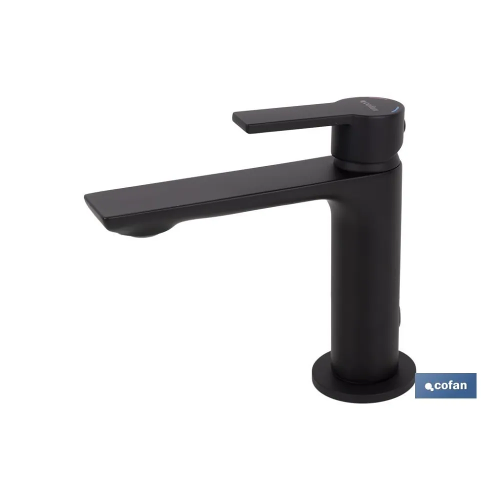 GRIFO MONOMANDO LAVABO NEGRO MATE  25mm MODELO KERCH