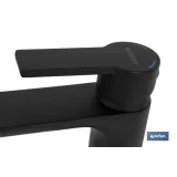 GRIFO MONOMANDO LAVABO NEGRO MATE  25mm MODELO KERCH