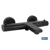 GRIFO TERMOSTATICO BAÑERA NEGRO MATE MODELO KERCH