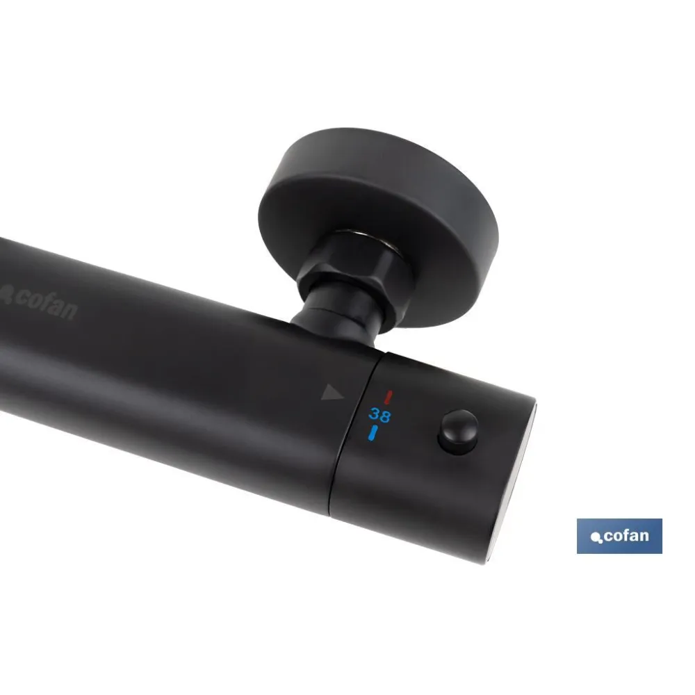 GRIFO TERMOSTATICO DUCHA NEGRO MATE MODELO KERCH